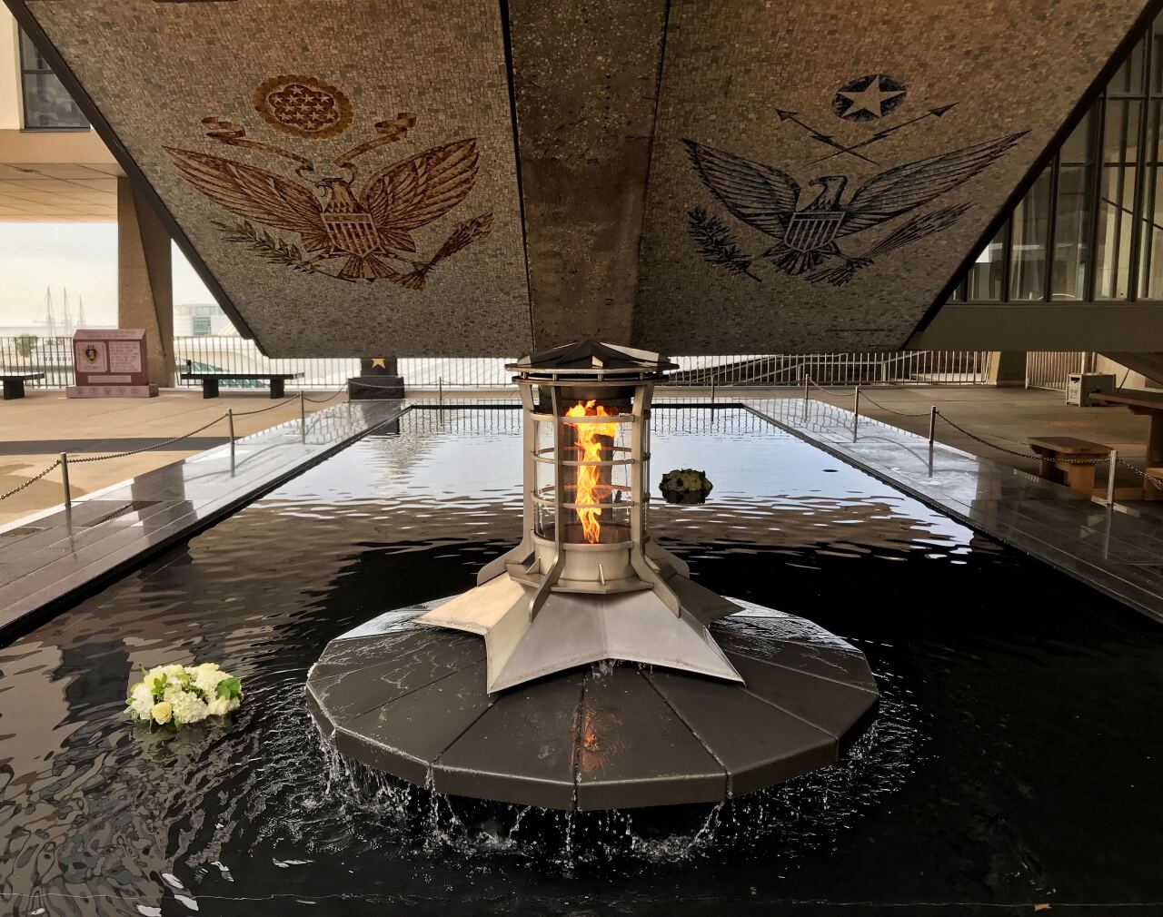 Eternal flame at Wisconsin 9/11 memorial