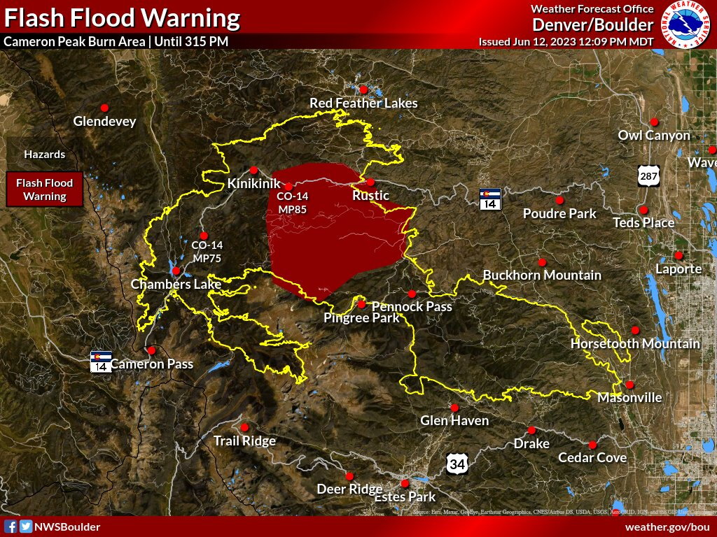 cameron peak burn scar flash flooding