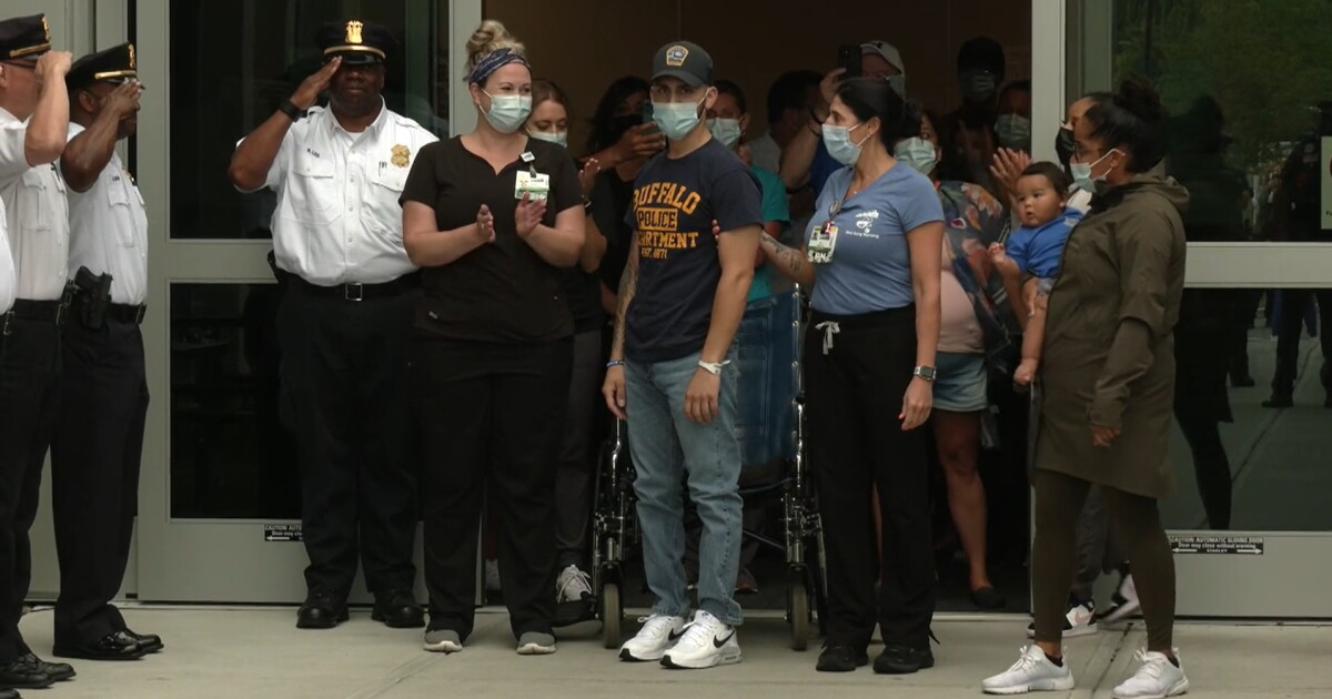 Buffalo police officer Jonathan Negron released from ECMC after ...