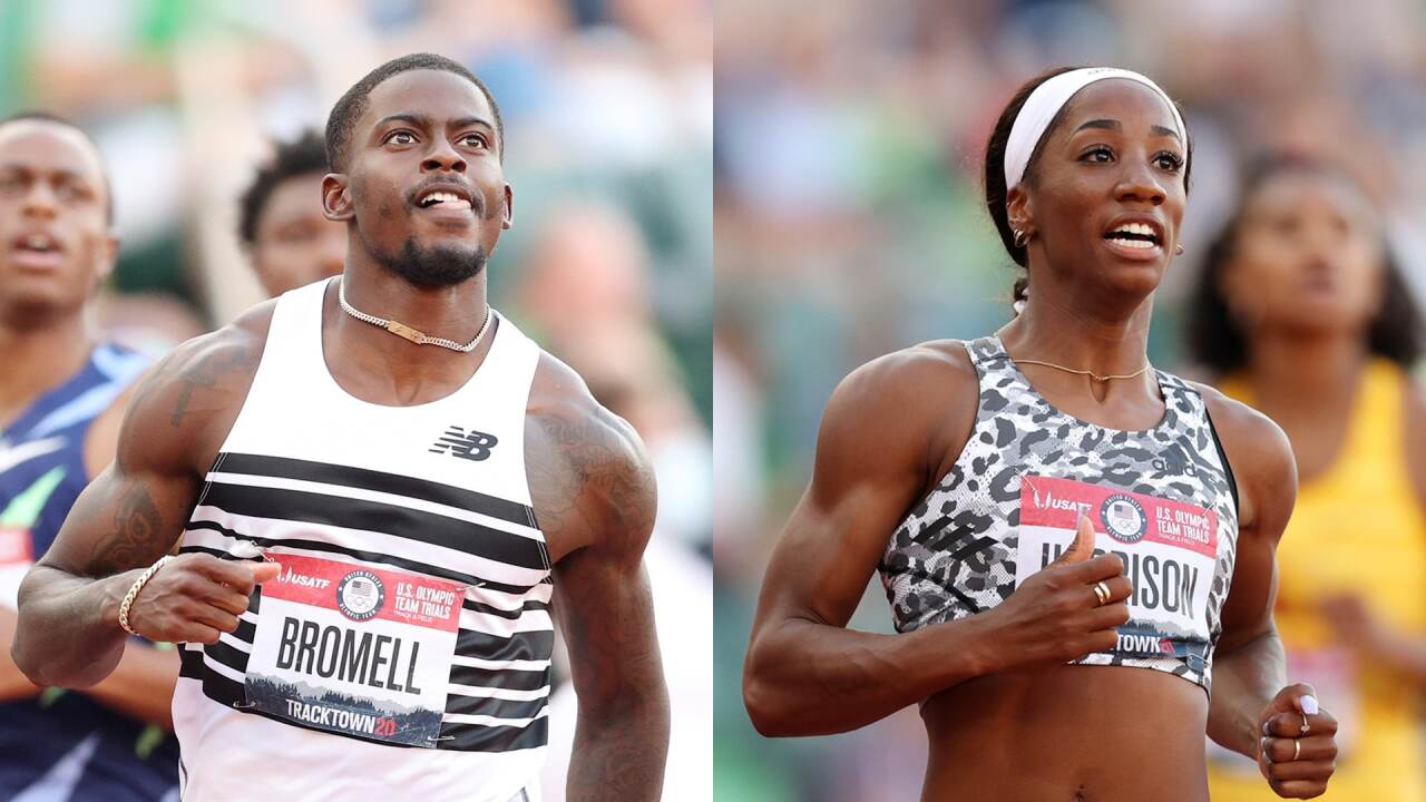 Bromell wins 100m; Harrison finds redemption, trip to Tokyo