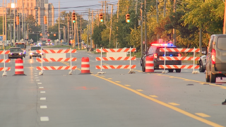 Clinton Township Police on scene of single vehicle collision involving pedestrian