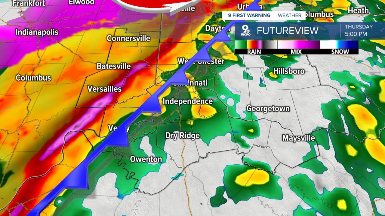 Thursday 5 p.m. storms
