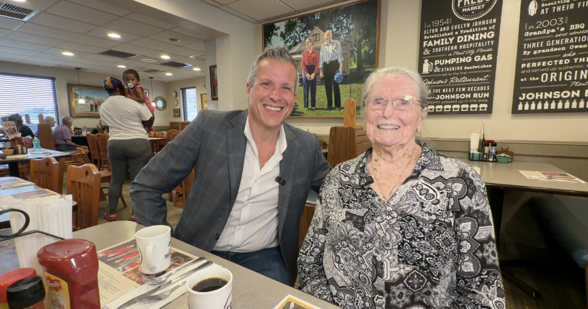 Evelyn Johnson, the Queen of Fred's Market in Plant City, gets ready for her 99th birthday