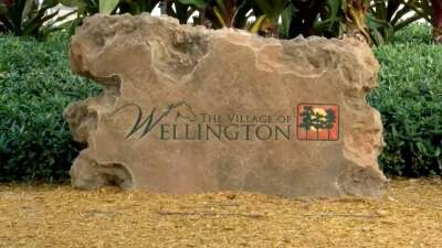 Village of Wellington sign, generic