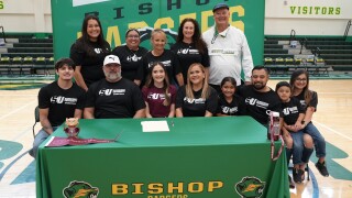Bishop's Ava Salinas signs to play basketball at Schreiner University