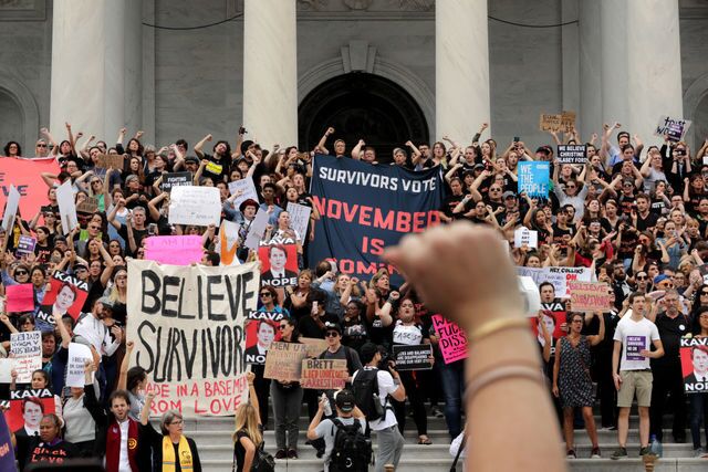 Photos: Protesters gather to oppose Kavanaugh confirmation