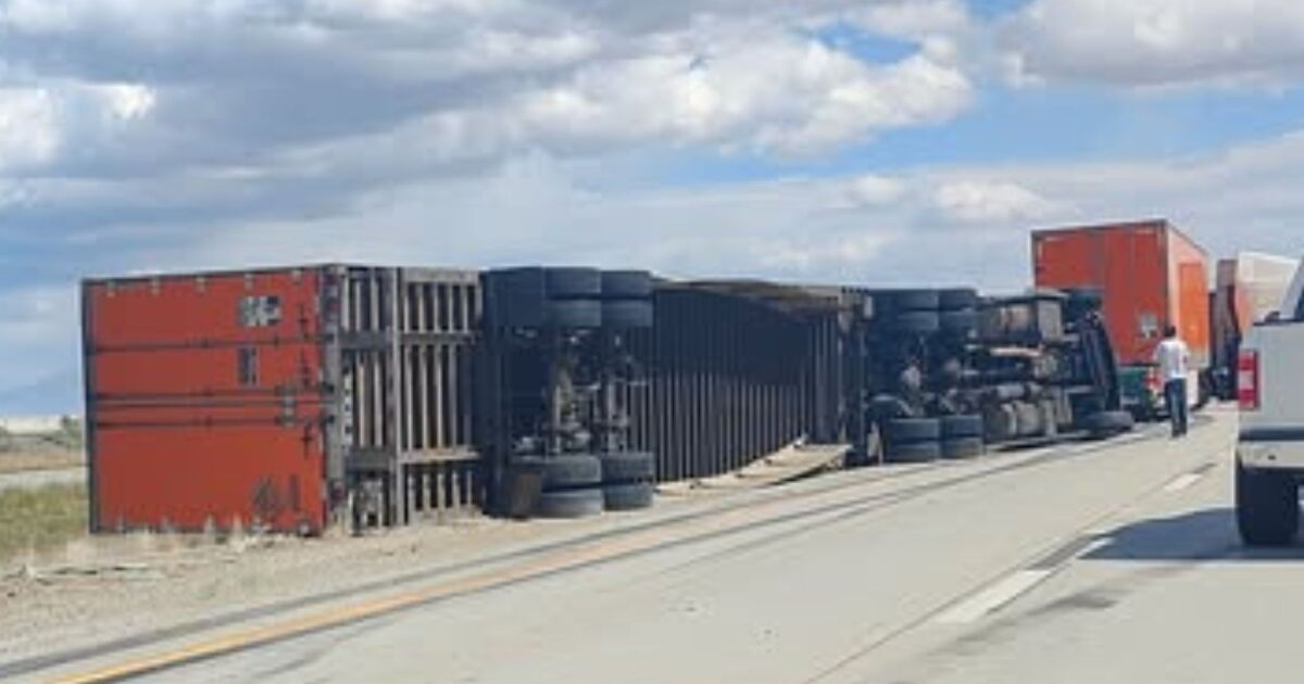 I-80 back open after semi blown over by wind near Tooele