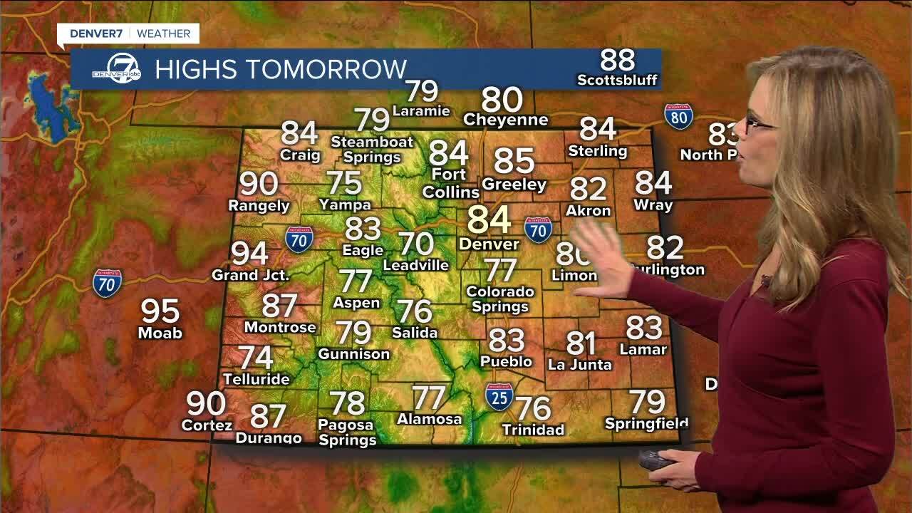 Highs on Monday