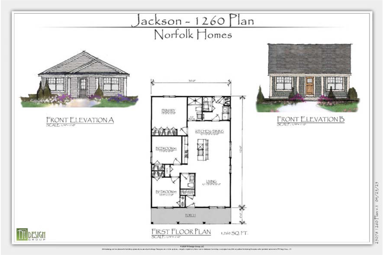 Rendering of accessible housing plans in Jackson