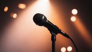 Microphone on stage