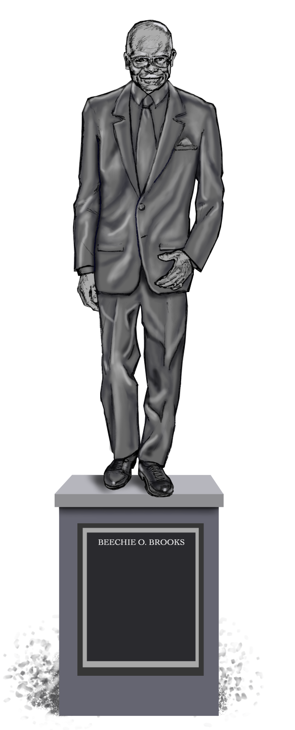 Beechie Brooks Statue drawing