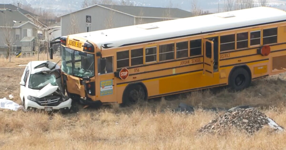 Driver killed in accident involving school bus in South Jordan