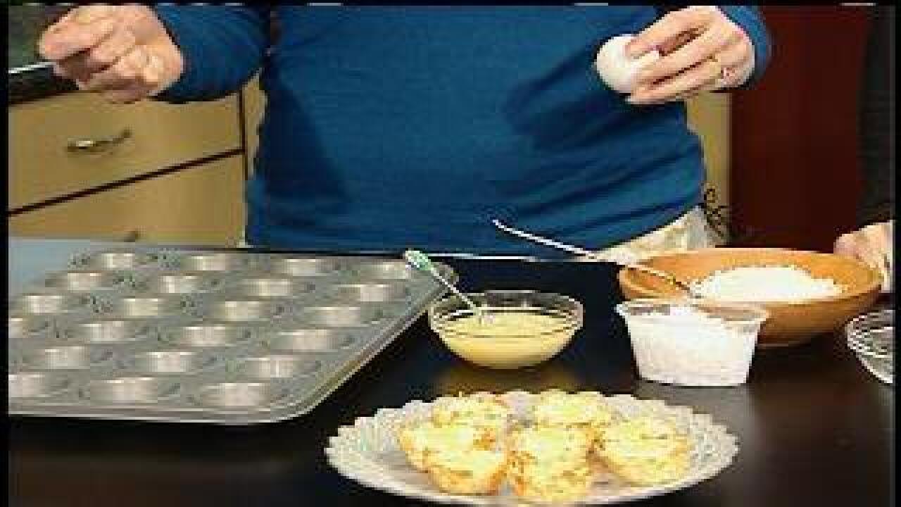 Becky makes coconut macaroons with salted caramel