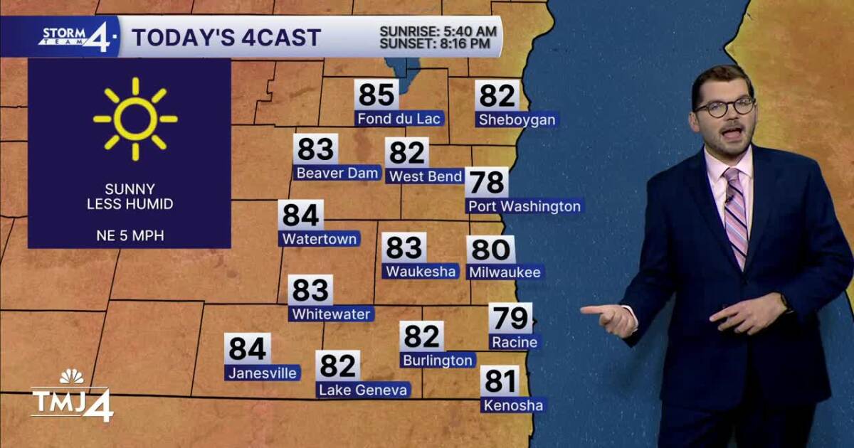 Sunny & pleasant Wednesday