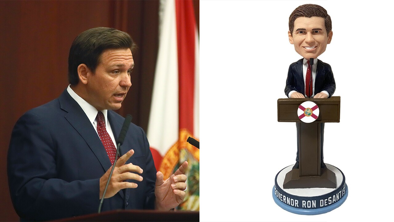 Gov. Ron DeSantis now has bobblehead split screen