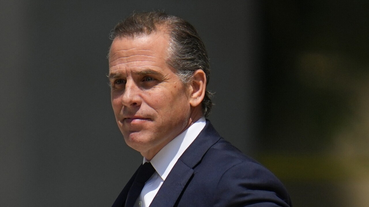 President Joe Biden's son Hunter Biden leaves after a court appearance.