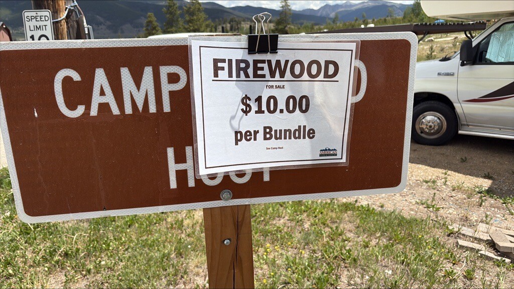Firewood at Lowry Campground