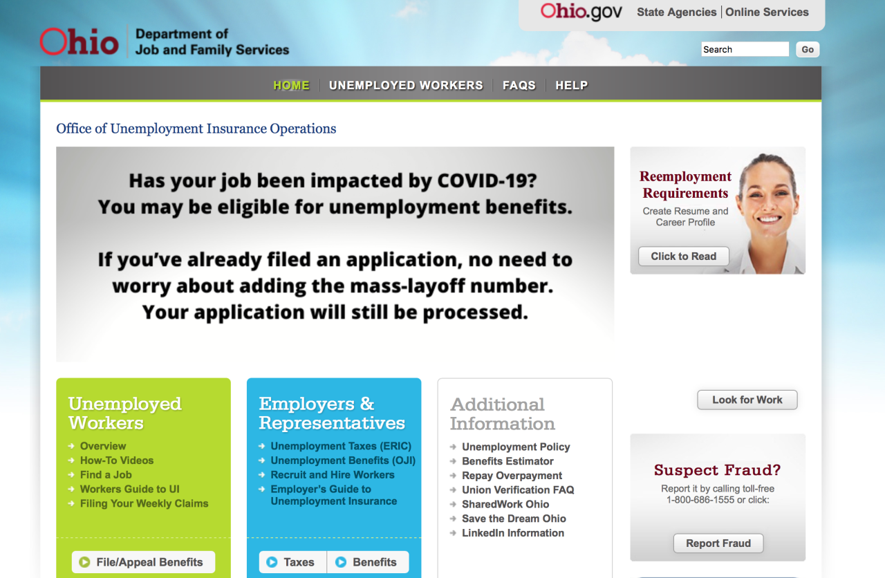 Unemployment in Ohio