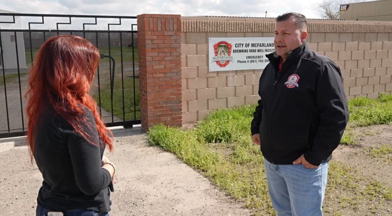 Neighborhood News Reporter Ruby Rivera Interviewing McFarland Mayor, Saul Ayon about the well issue