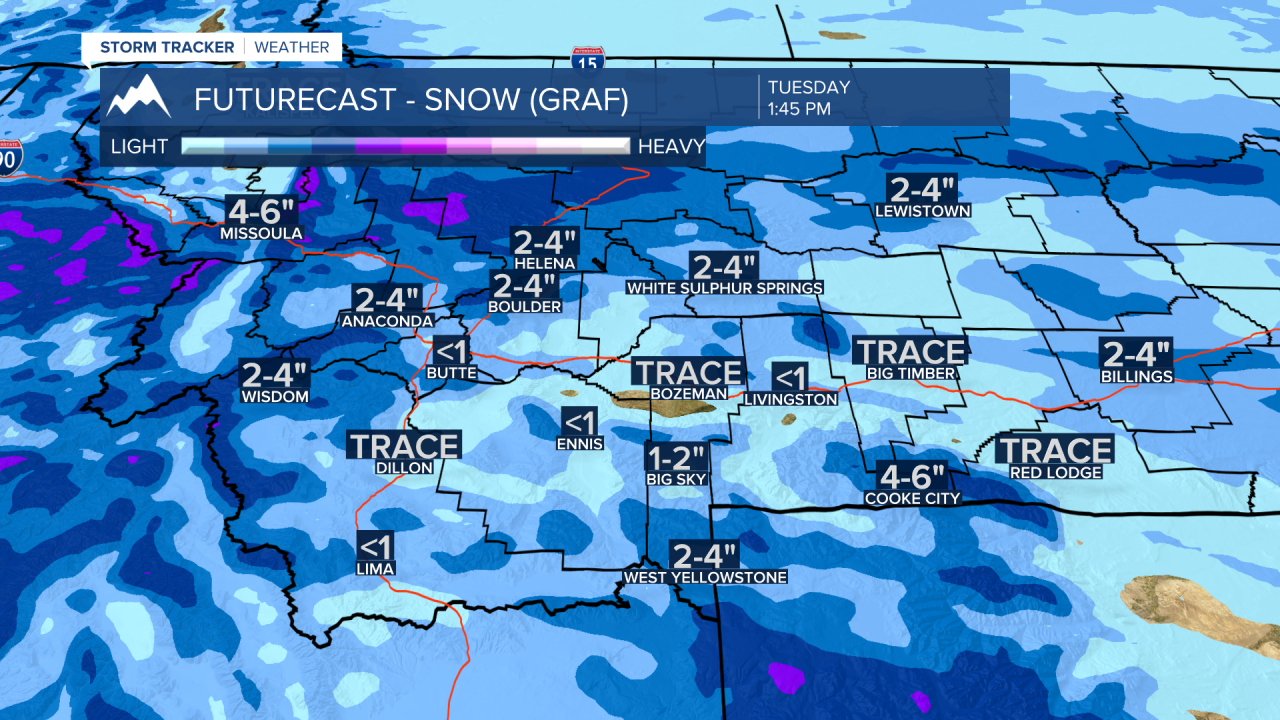 SNOW BY 2PM TUESDAY
