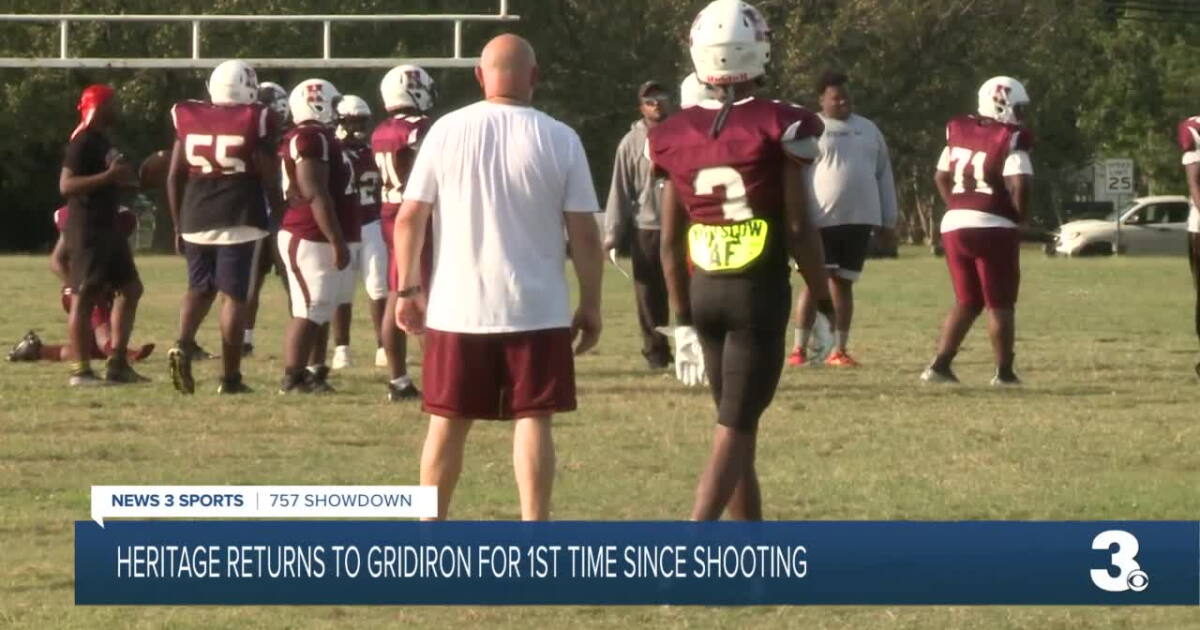 757 Showdown Heritage football returns to play for first time since
