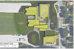 Turner Middle School Aerial Rendering