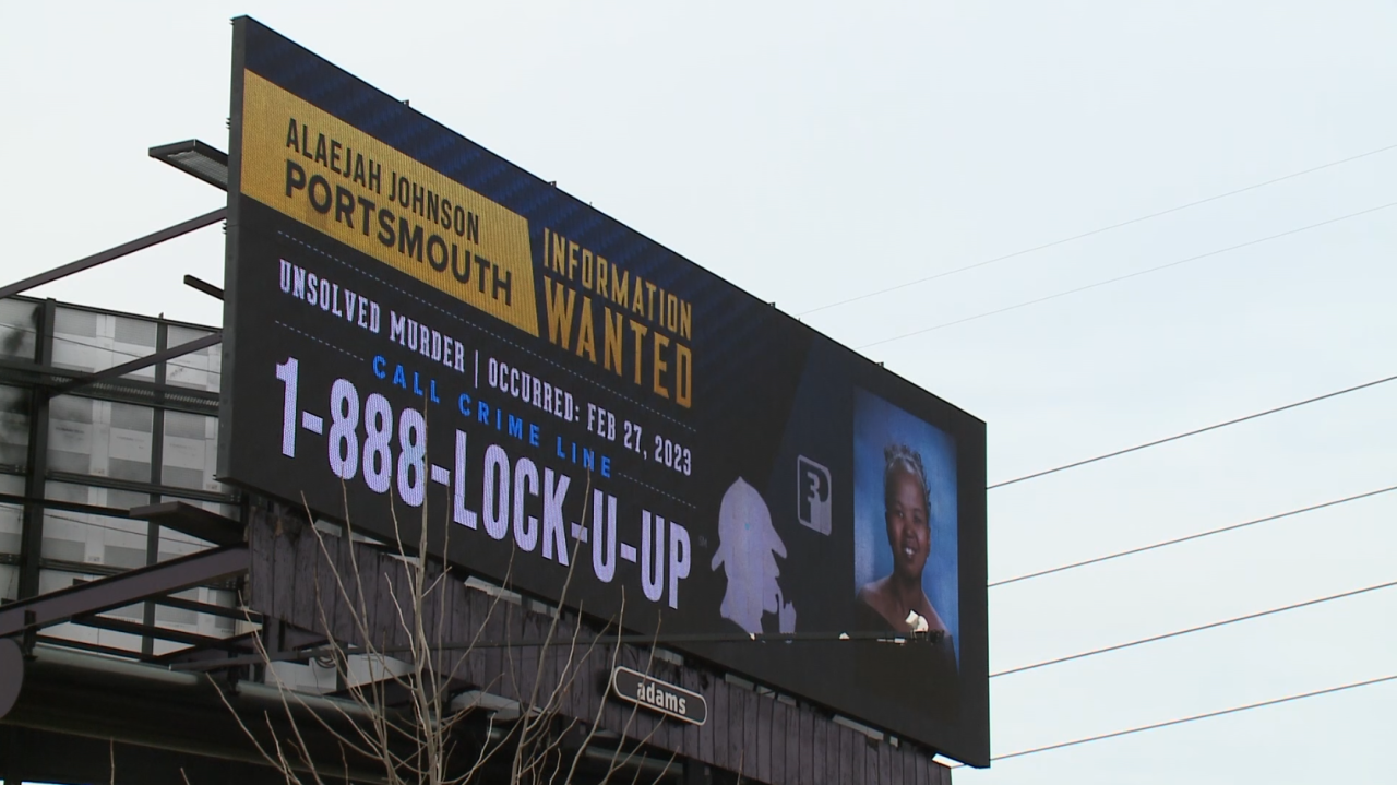 Electronic billboards calling for information in the death of beloved special needs woman Alaejah Johnson are on display across Hampton Roads.