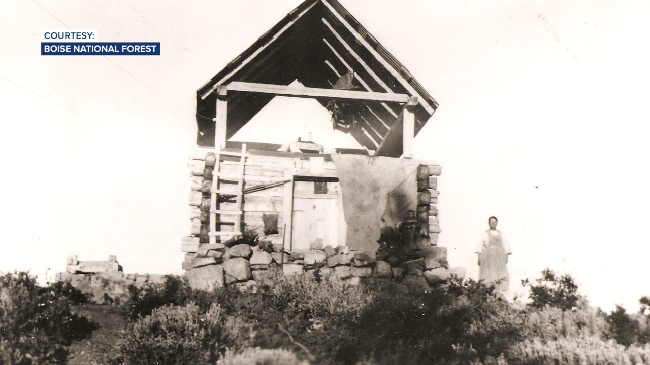 A historic photo of the Deadwood Lookout