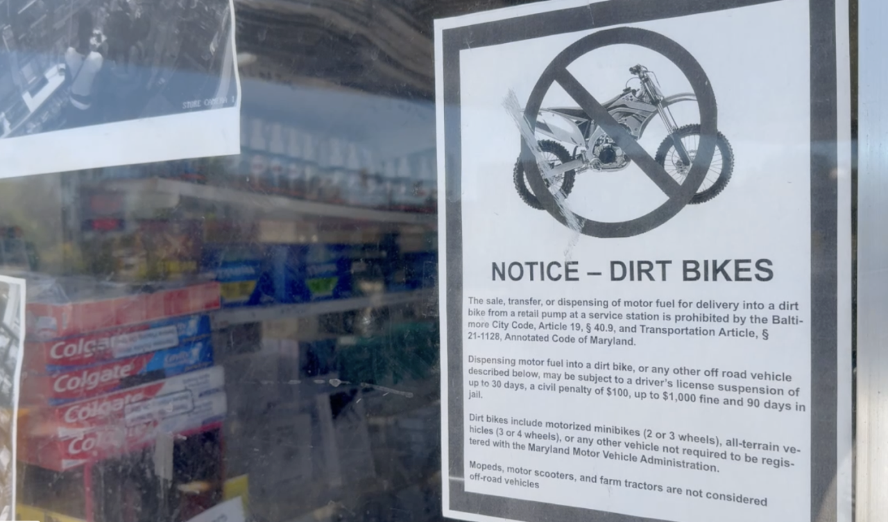 Dirt Bike gas station signs