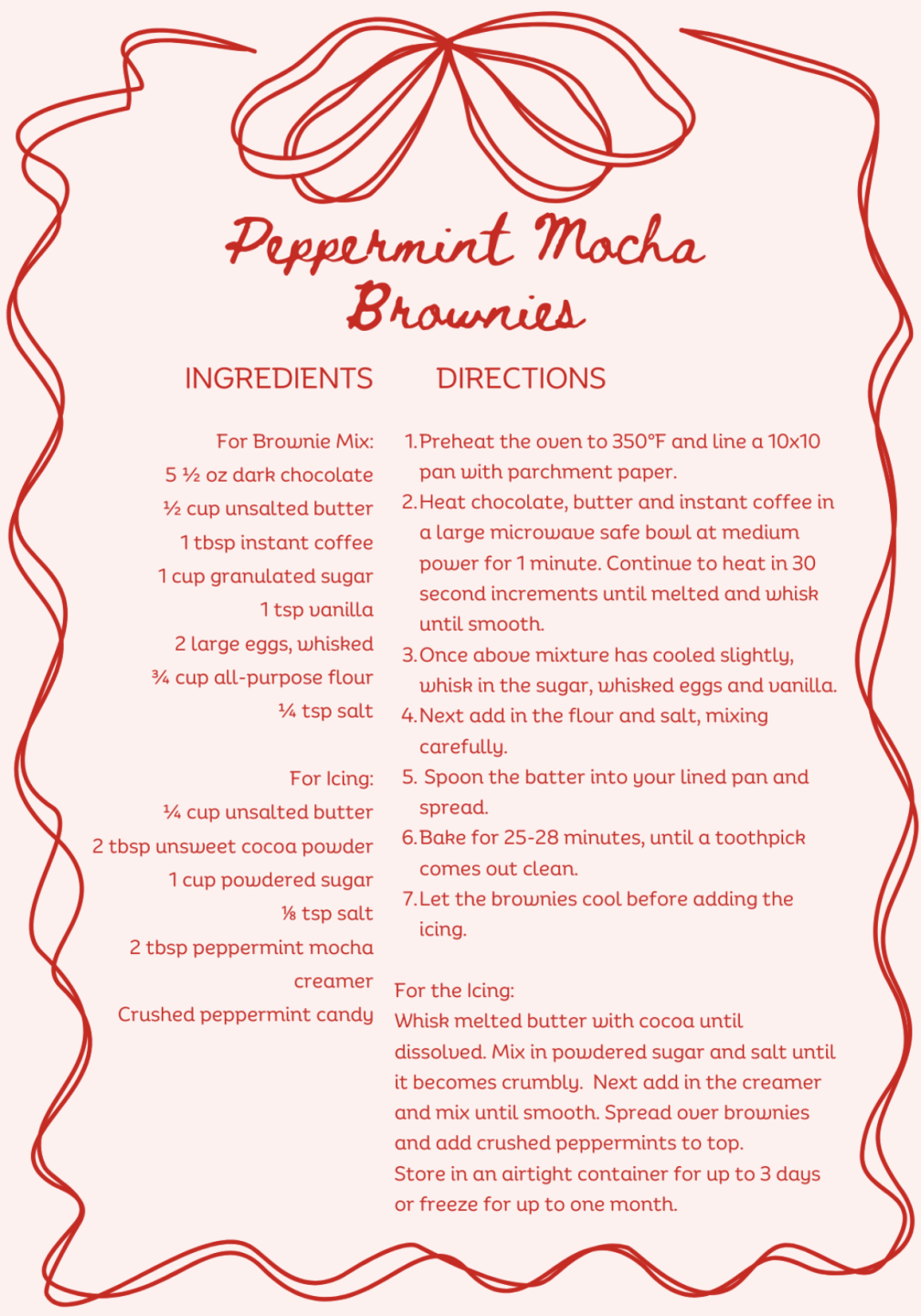 Southern Crumbs Bakery's Peppermint Mocha Brownies