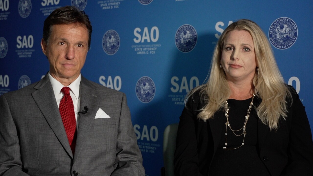 Assistant State Attorneys Andreas Gardiner and Jennifer Justham