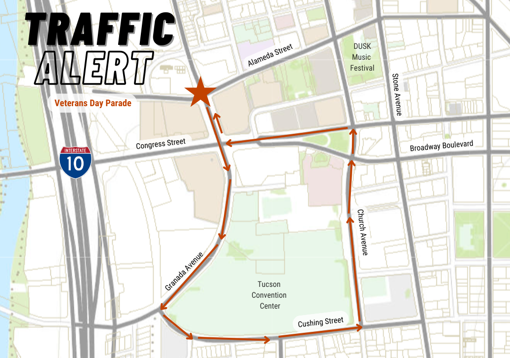 Tucson Veterans Day Parade Route