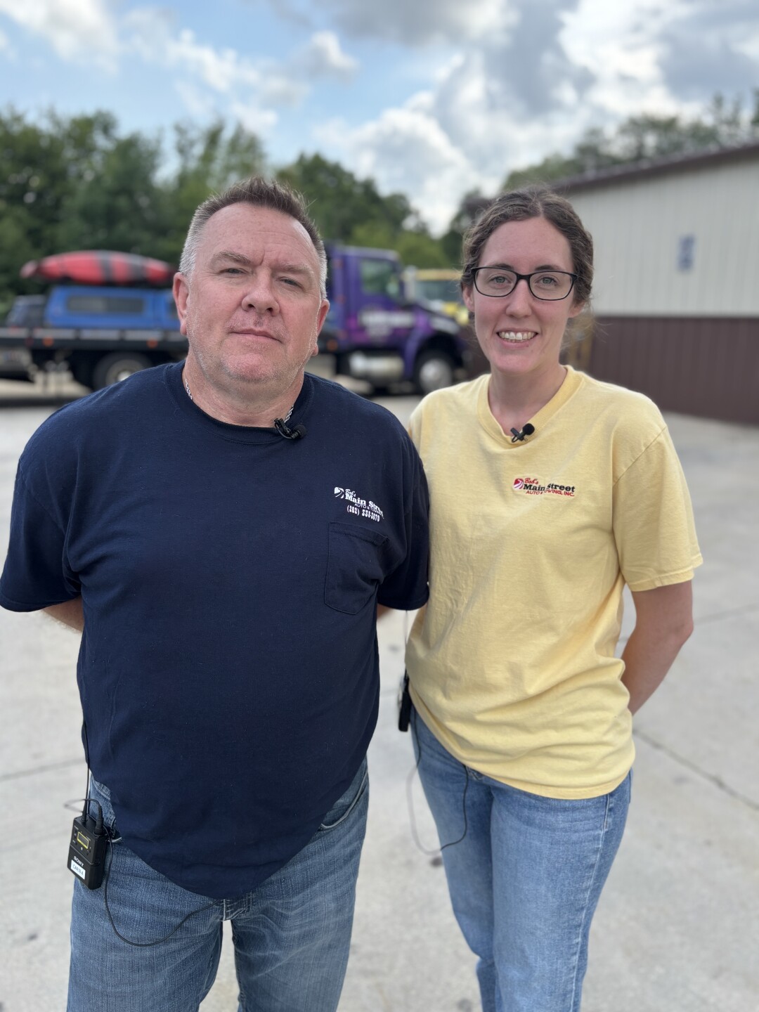 Chris McBane and Elizabeth Quentin are part of a national towing group with Brad Oswald, Caleb and Abigail's father