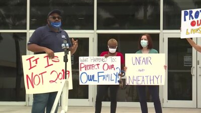 FAU rally to implement a safer campus amid the spike in COVID-19 cases, Aug. 23, 2021