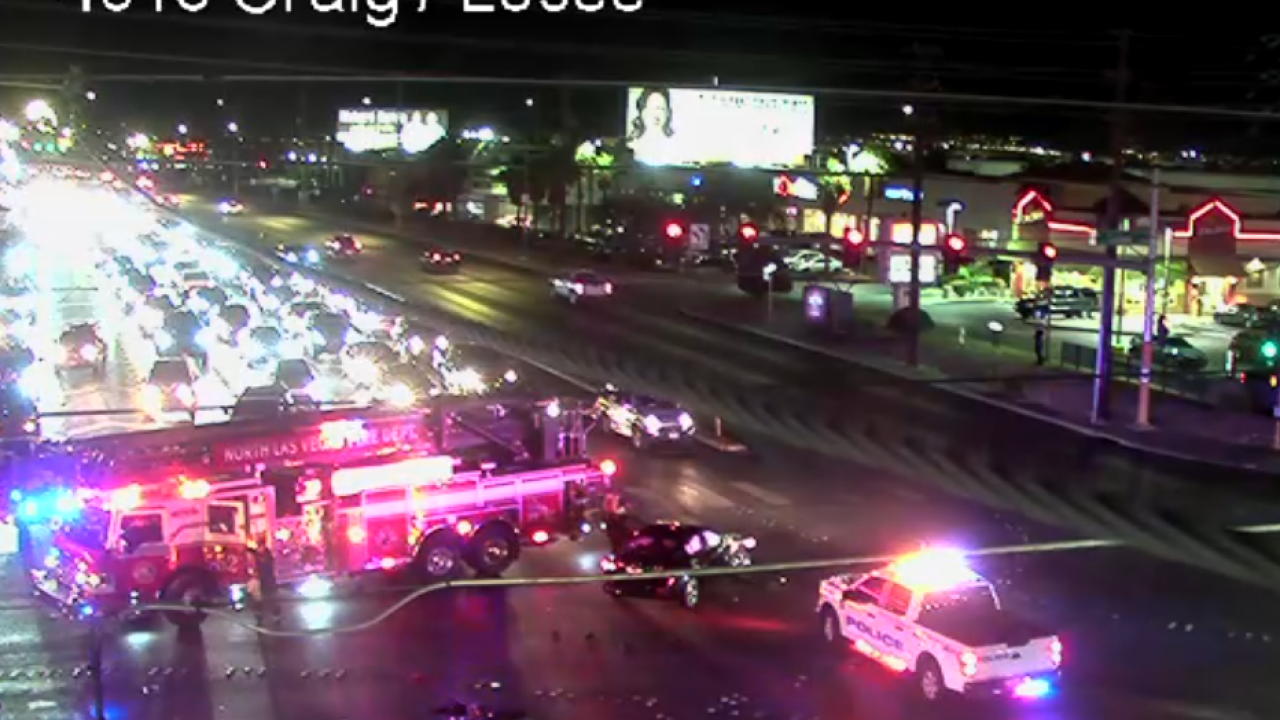 Crash in North Las Vegas blocks all lanes, says RTC