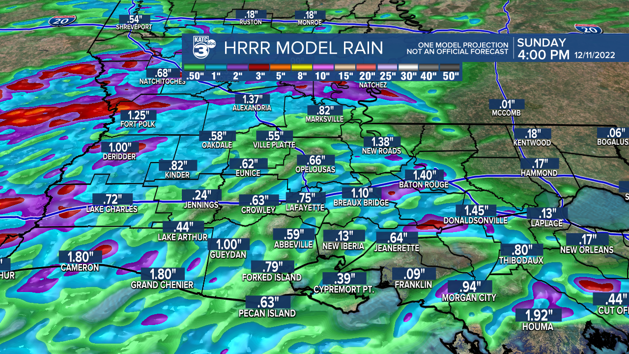 Extended HRRR Accumulation Acadiana.png