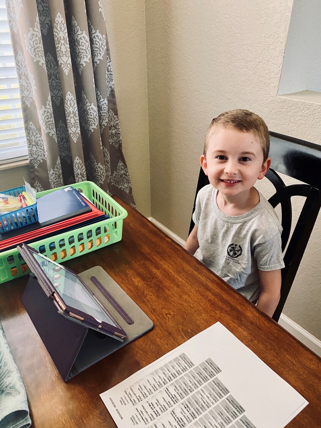 Edward Flynn, St. Anastasia Catholic School at-home virtual learning