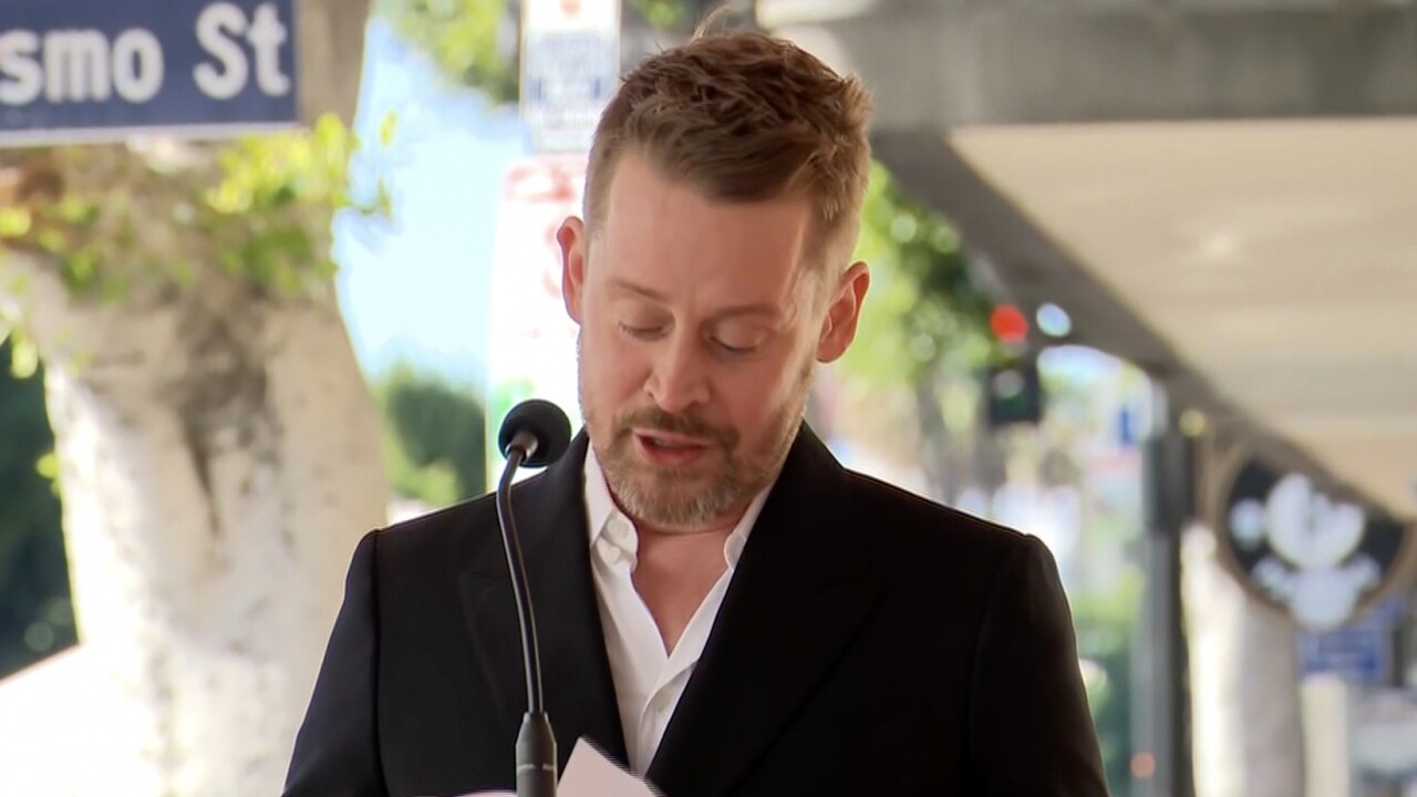 Macaulay Culkin gets emotional during Hollywood Walk of Fame speech