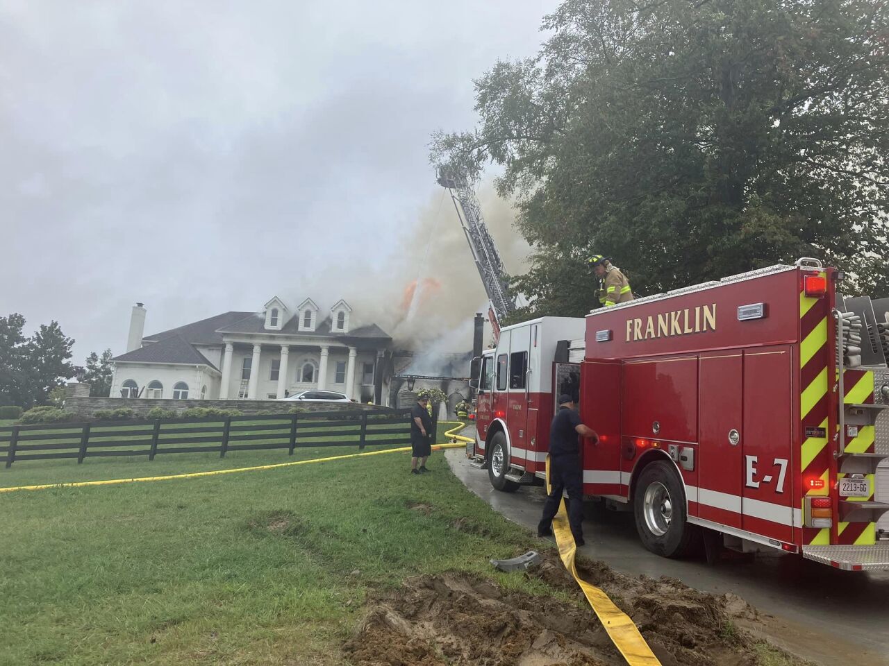 Mansion fire Franklin