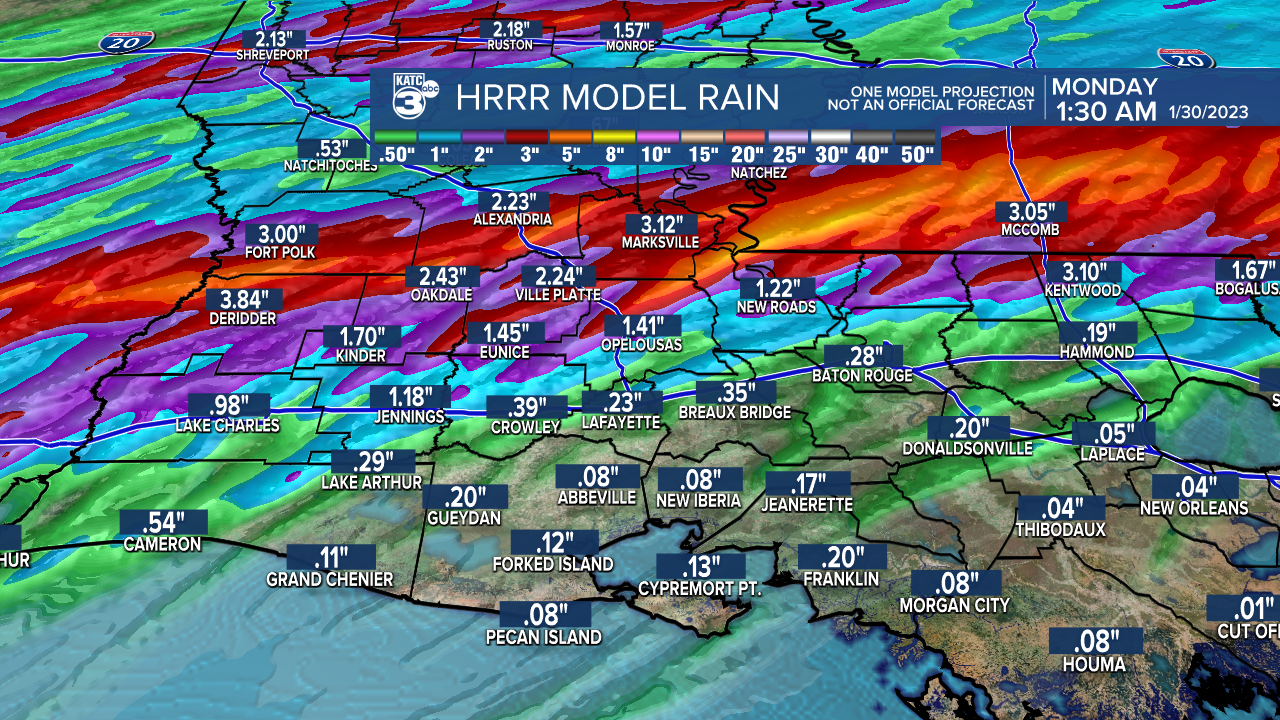 Extended HRRR Accumulation Acadiana.png