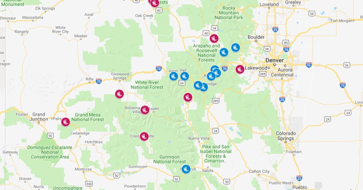 Map Of Colorado Ski Resorts Interactive map for all Colorado ski areas Map Of Colorado Ski Resorts Interactive map for all Colorado ski areas