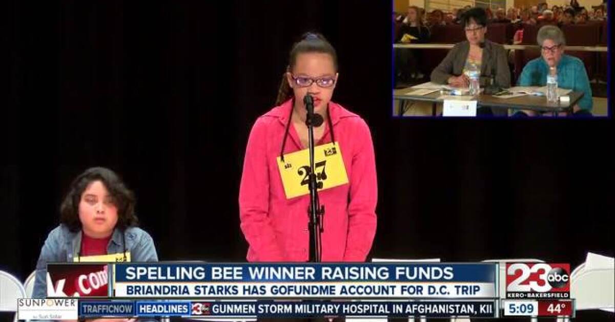 Spelling Bee winner looking to raise funds