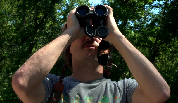 Mike Gertz birdwatching in Loveland