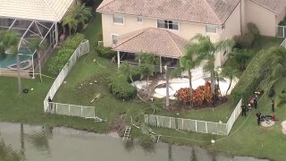 A small plane bound for Jamaica on a hurricane relief mission crashed into a pond in a residential area of the Fort Lauderdale suburb of Coral Springs on Nov. 10, 2025.