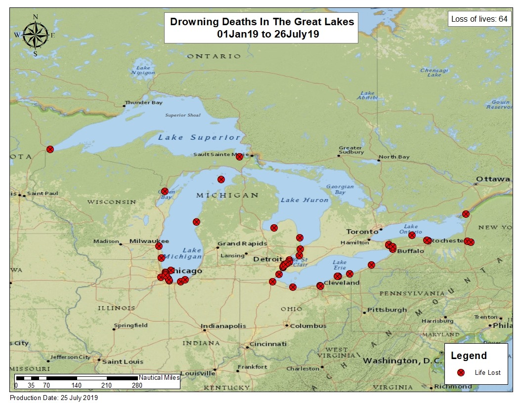 Coast Guard announces 64 Great Lakes drownings so far in 2019 Boreal