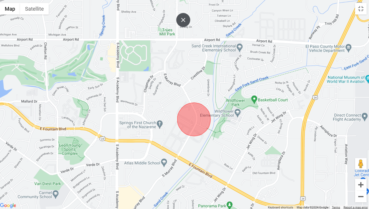 Shelter-in-place along Sanders View