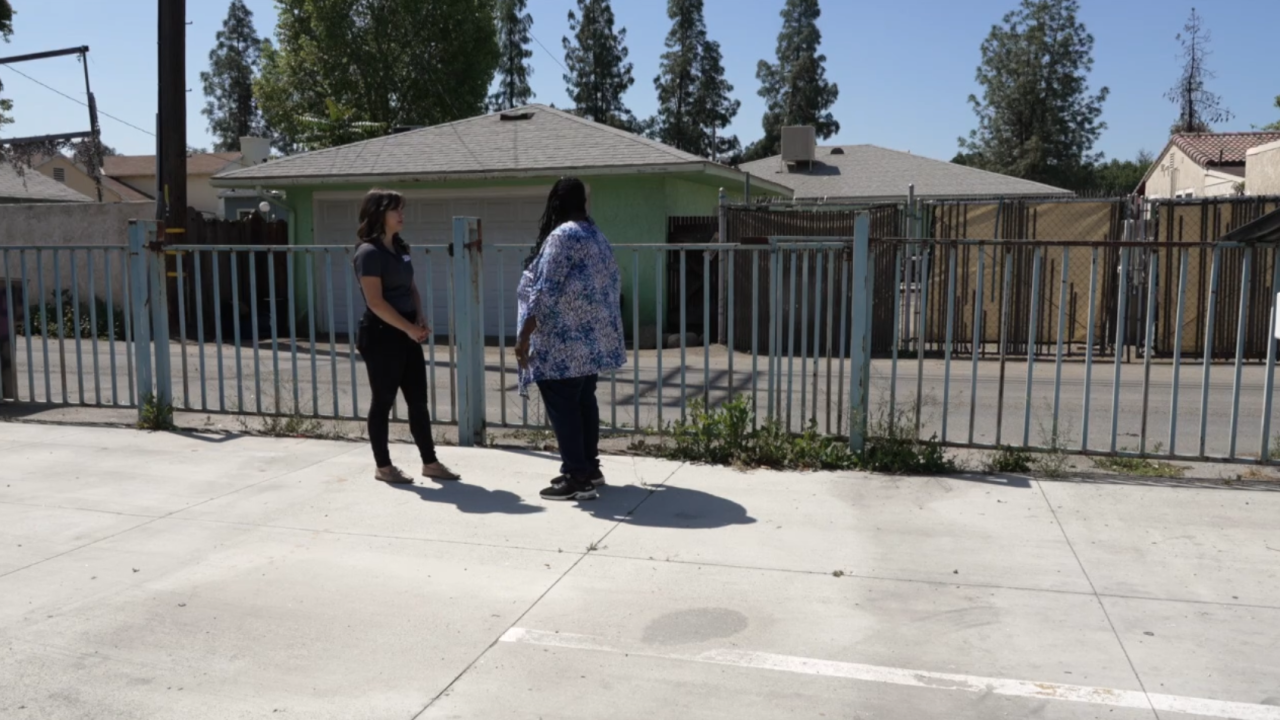 Bakersfield Neighborhood News Reporter Veronica Morley interviewing Brenda Jean Bowens about the racist sign. Bowen says the sign not only impacted her but also her family.