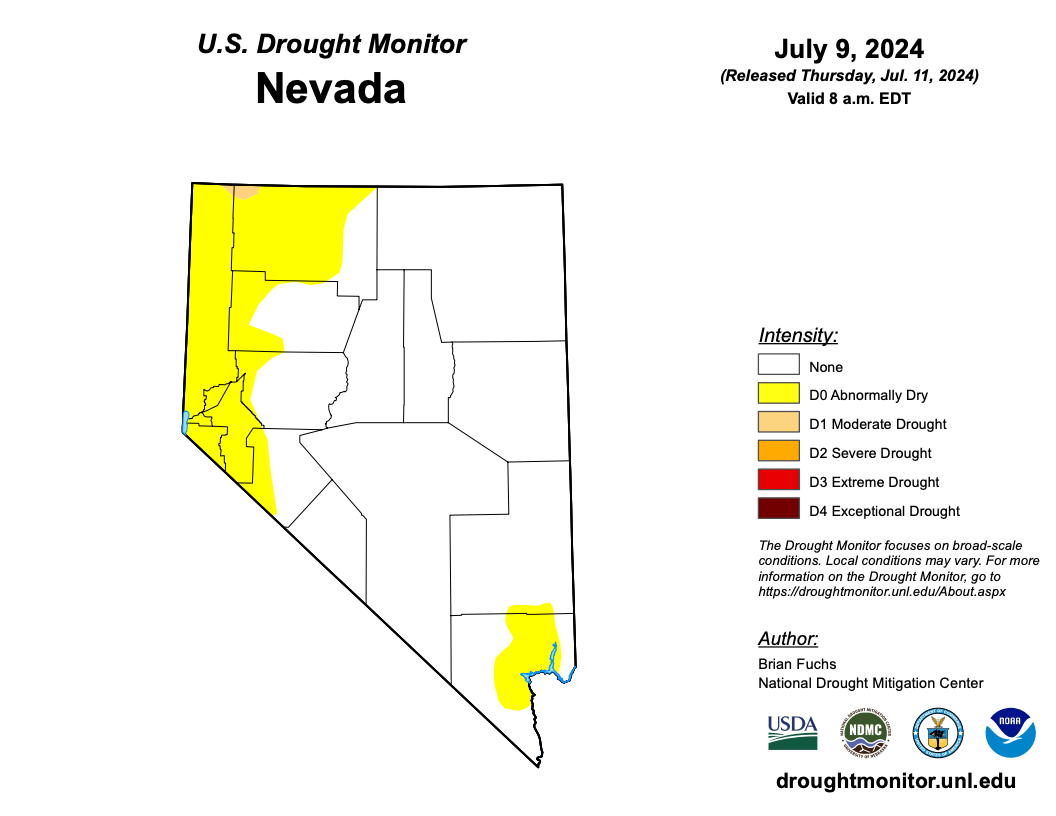 Nevada drought July 2024