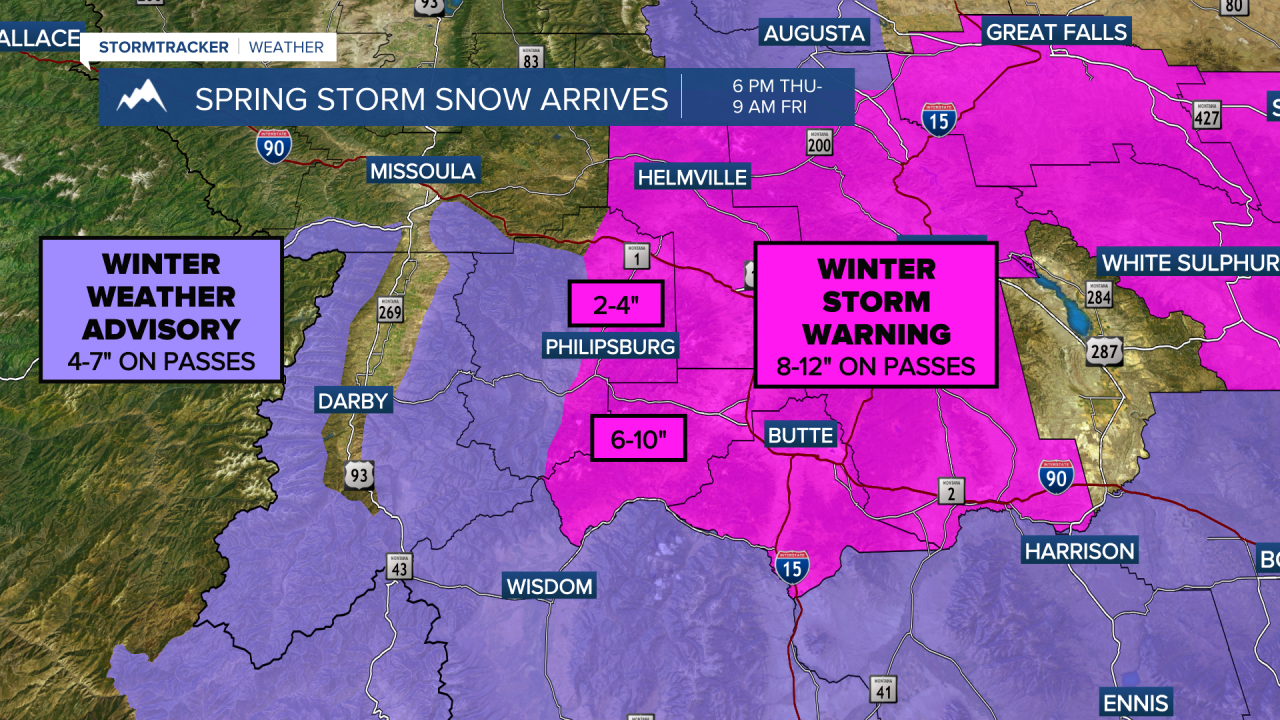Winter Storm Warnings and Winter Weather Advisories in effect through Friday