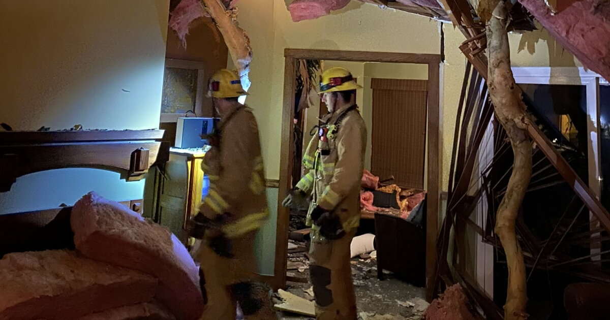 Four people, one dog displaced after 70' tree fell into Goleta home - Vimarsana News
